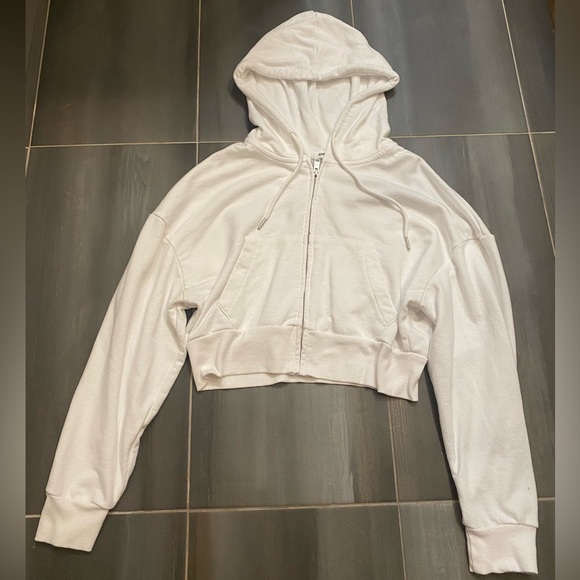 Garage Sweaters - Garage cropped full-zip hoodie